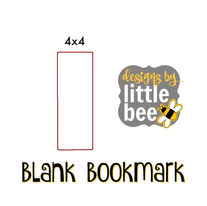 Blank ITH Bookmark - Designs by Little Bee