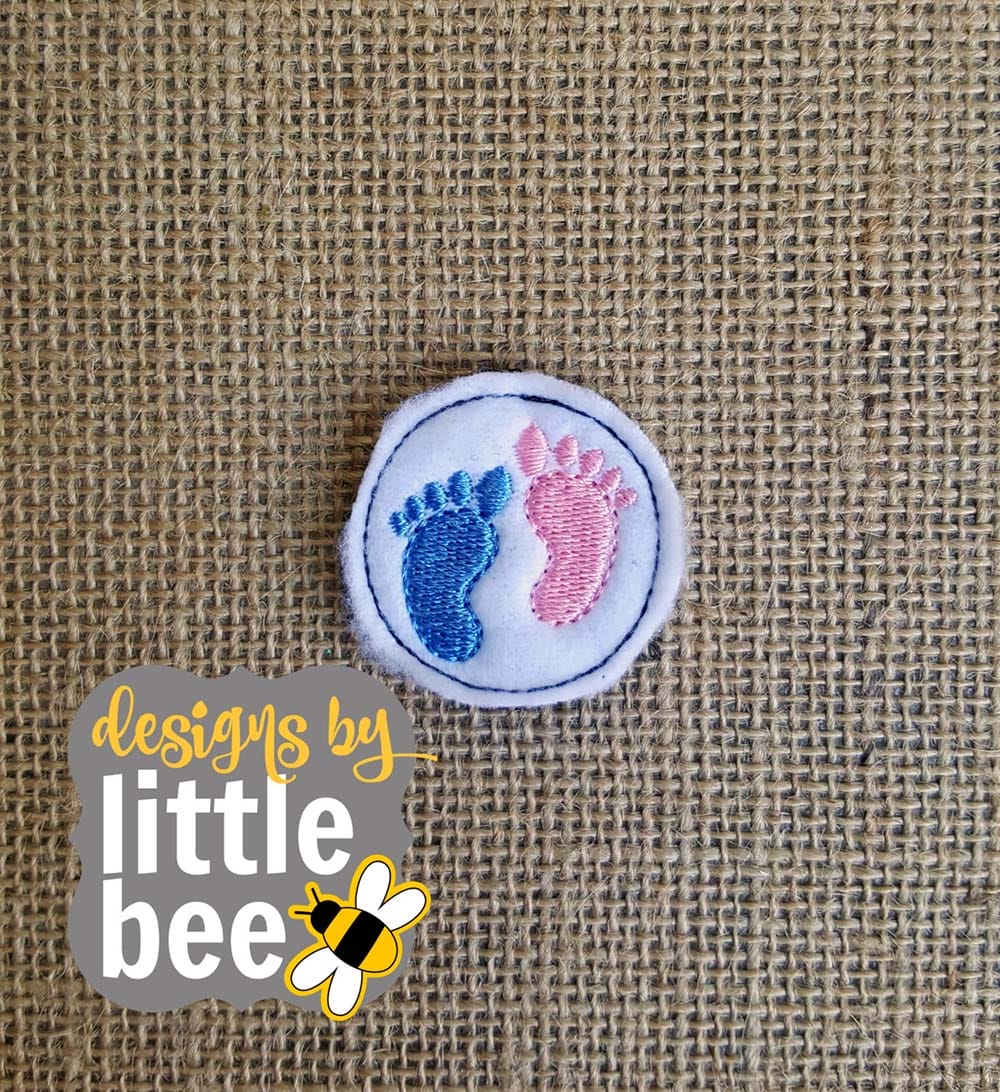 Baby Feet Feltie and Pen / Pencil Hugger - Designs by Little Bee