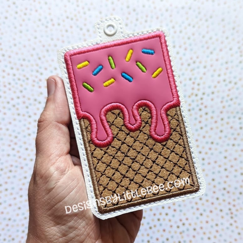 Ice Cream Drip - ID Card/Badge Holder - 5x7 and up ONLY - Designs