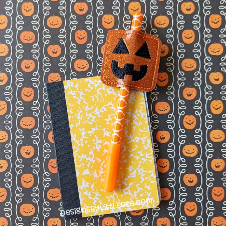 Halloween Pencil and Straw Toppers Embroidery Project