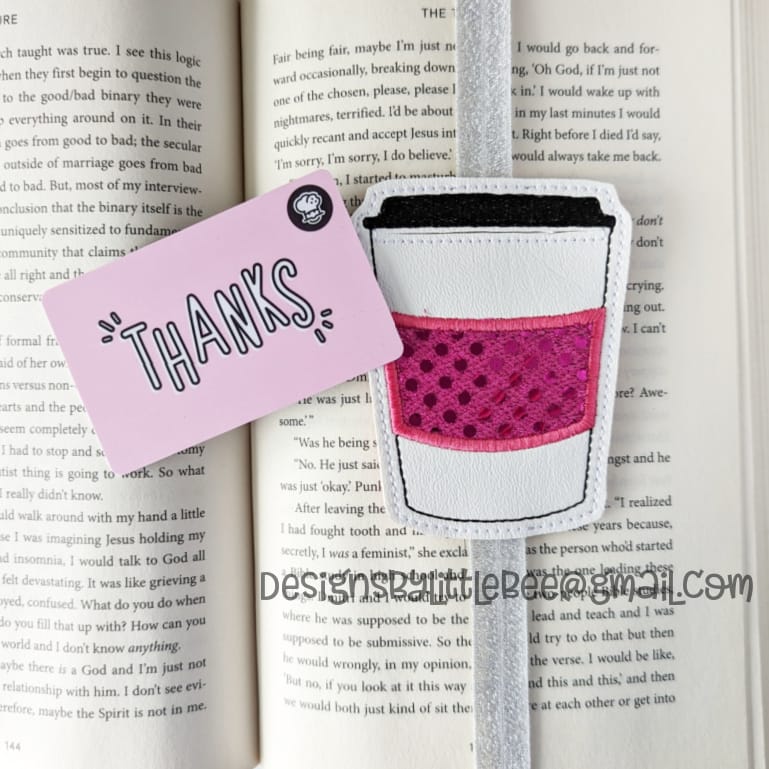 Coffee Gift Card - Book, Planner Band Bookmark - Designs by Little Bee