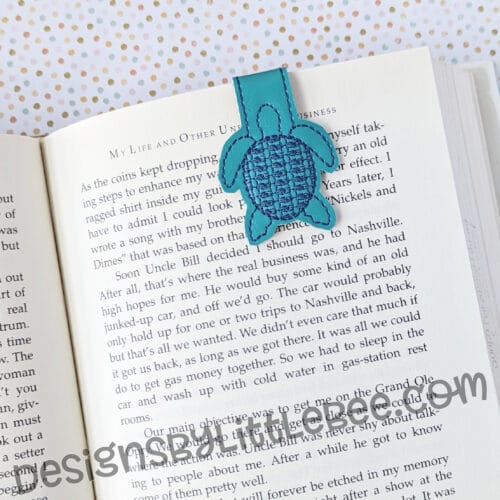 Applique Pocket Rectangle Slide Through Book, Planner Band, Bookmark - 5x7  ONLY 03 31 2017 - Designs by Little Bee