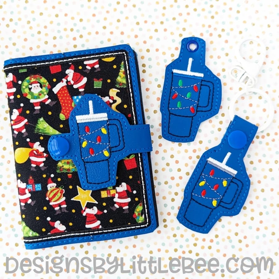 Christmas Tumbler Mini Composition Book Snap Cover & Key Fob Set - Designs  by Little Bee