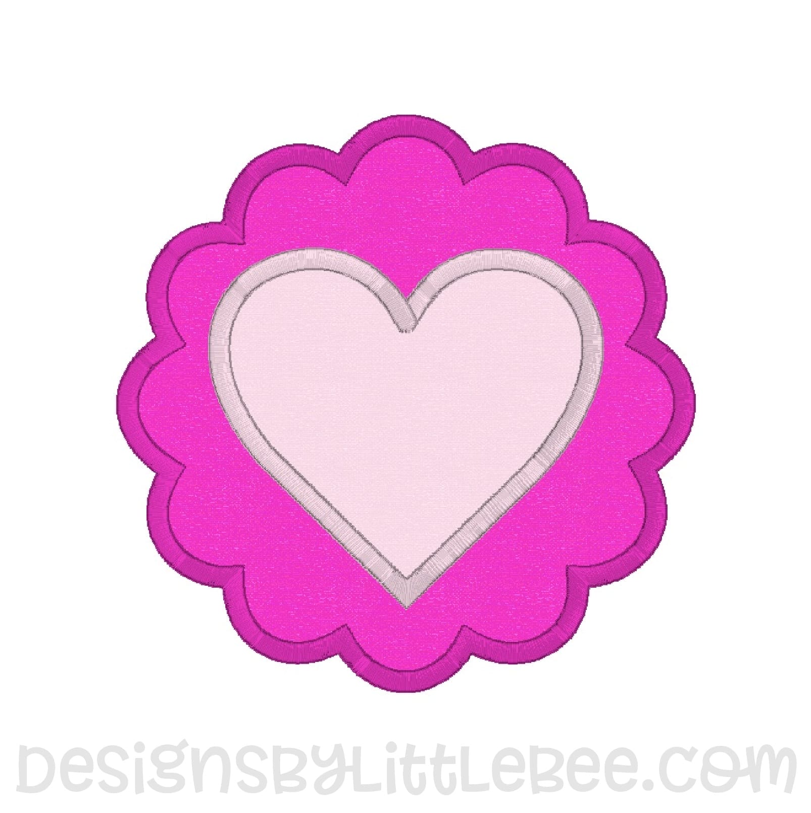 Scallop and Heart Applique Designs by Little Bee