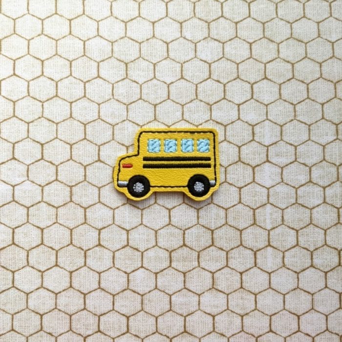 School Bus Feltie & Pen / Pencil Hugger