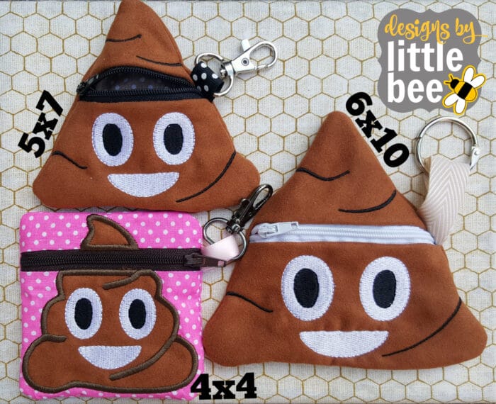 Poop Emoji Zipper Bag