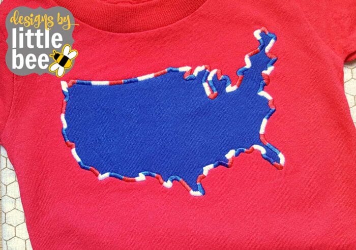 USA United States of America Applique