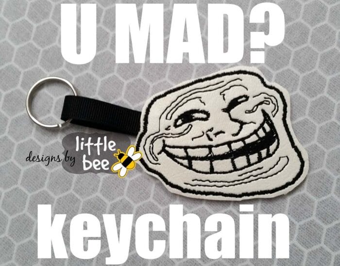 U MAD BRO Funny Meme Key Fob / Snap Tab Set - Image 2
