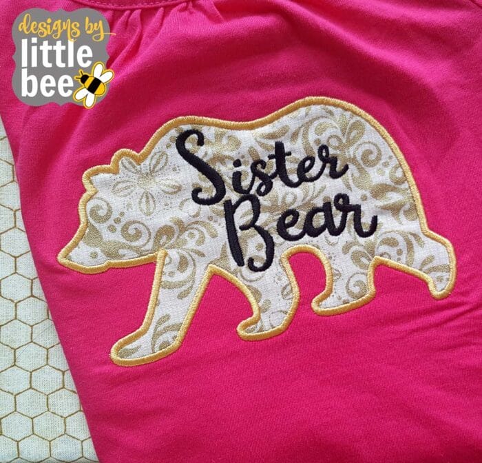 Sister Bear Applique
