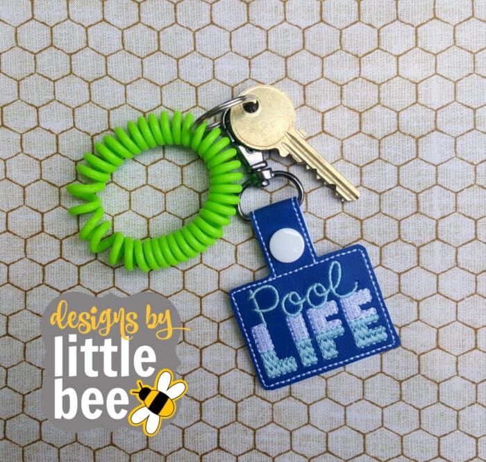 Pool Life Snap Tab & Eyelet Key Fob