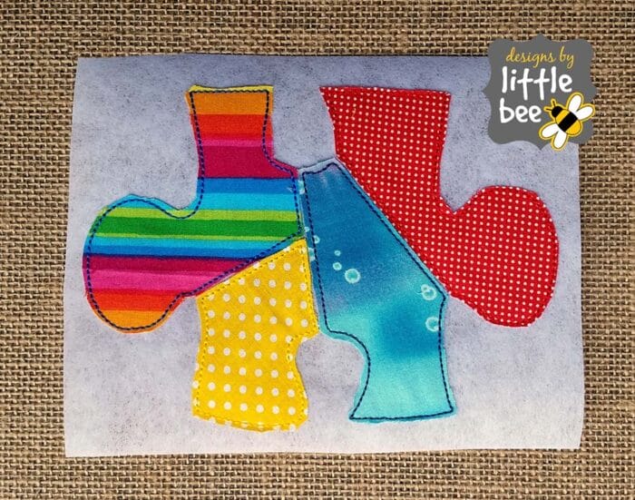 Patchwork Puzzle Piece Applique / Embroidery Design