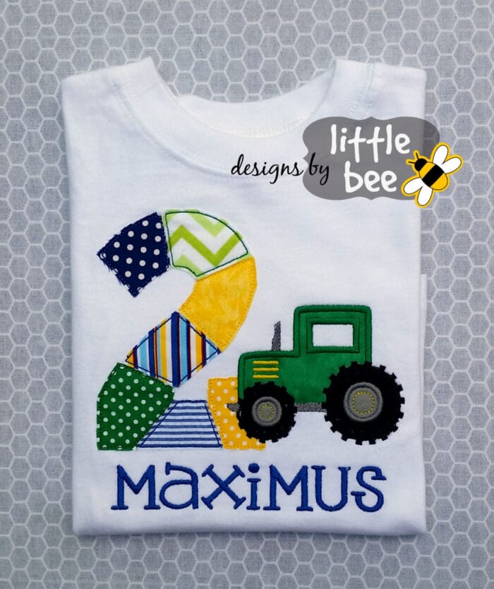 Patchwork Number Set Applique / Embroidery