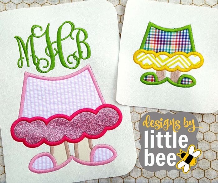 Pajama Party 3 Monogram Applique