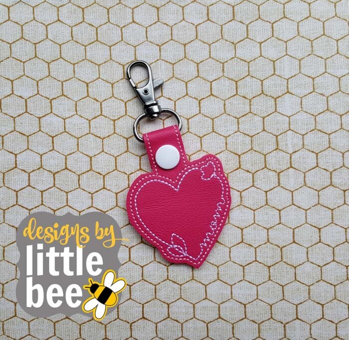 Mom Name Heart Snap Tab