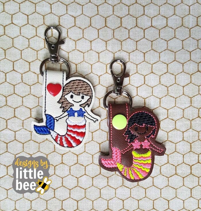 Stars and Stripes Mermaid Snap Tab