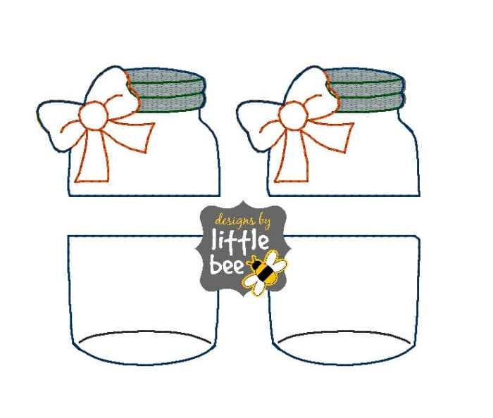 Mason Jar Oversized Split Feltie - Image 2