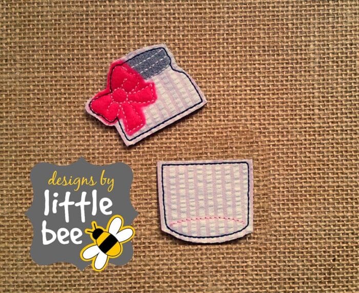 Mason Jar Oversized Split Feltie