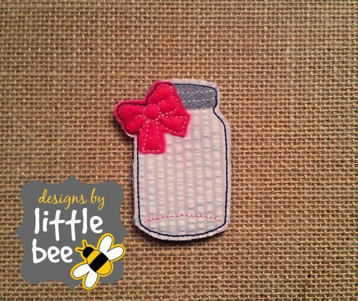 Mason Jar Oversized Feltie