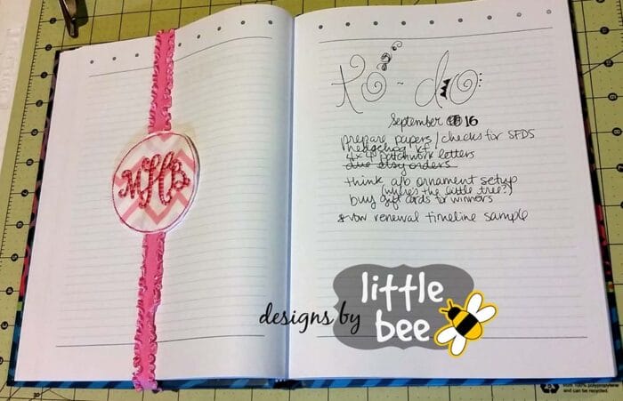 Llama SEWN IN Book, Planner Band Bookmark - Image 3