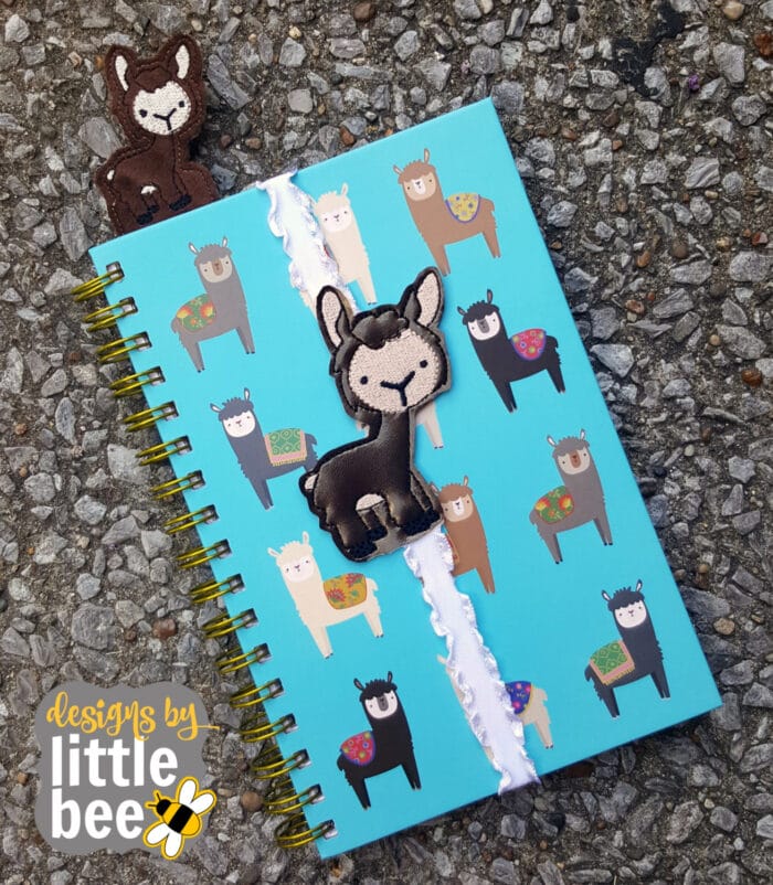 Llama SEWN IN Book, Planner Band Bookmark - Image 2