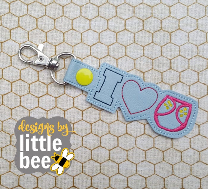 I Love Cloth Diaper Snap Tab