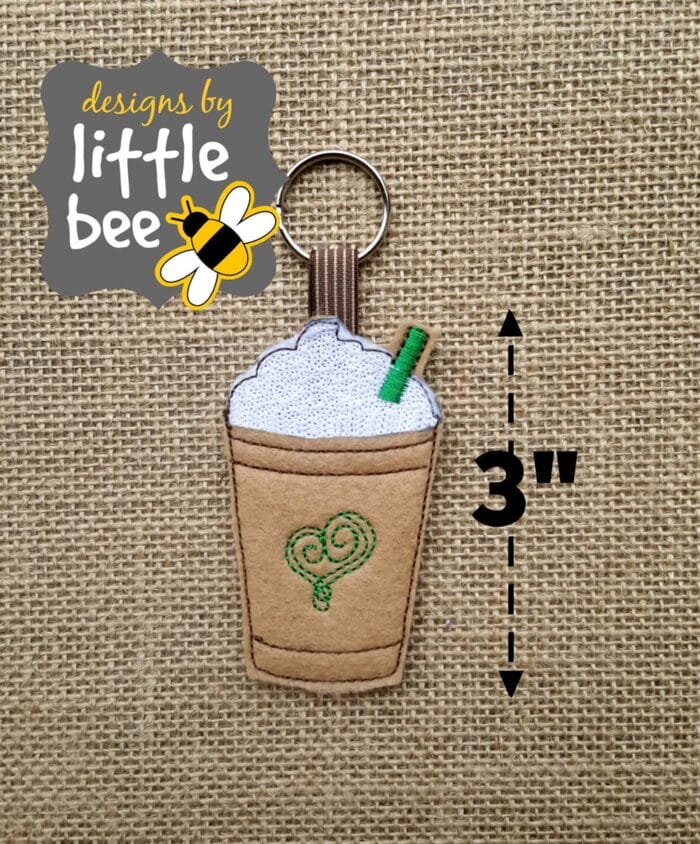 Iced Coffee Oversized Key Fob