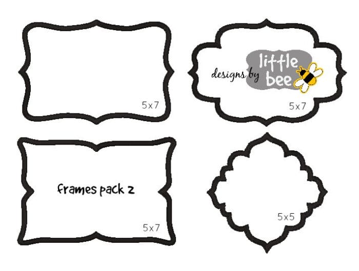 Simple Applique Frames Pack 5x7