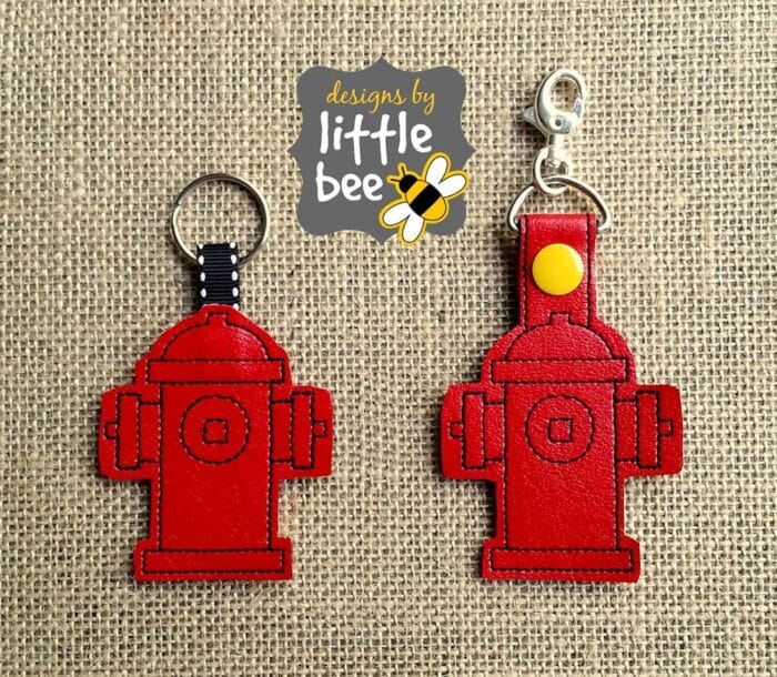 Fire Hydrant Key Fob / Snap Tab Set