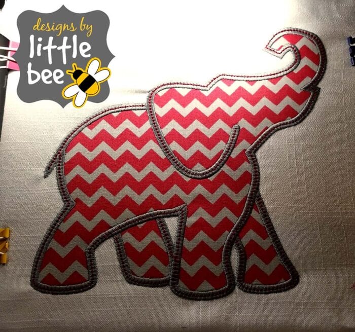Elephant Silhouette Applique