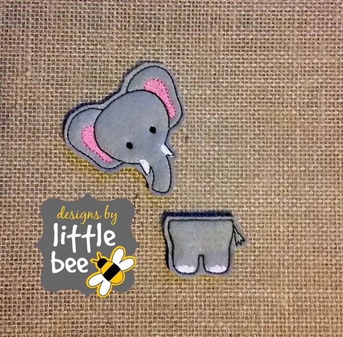 Elephant Oversized Split Feltie