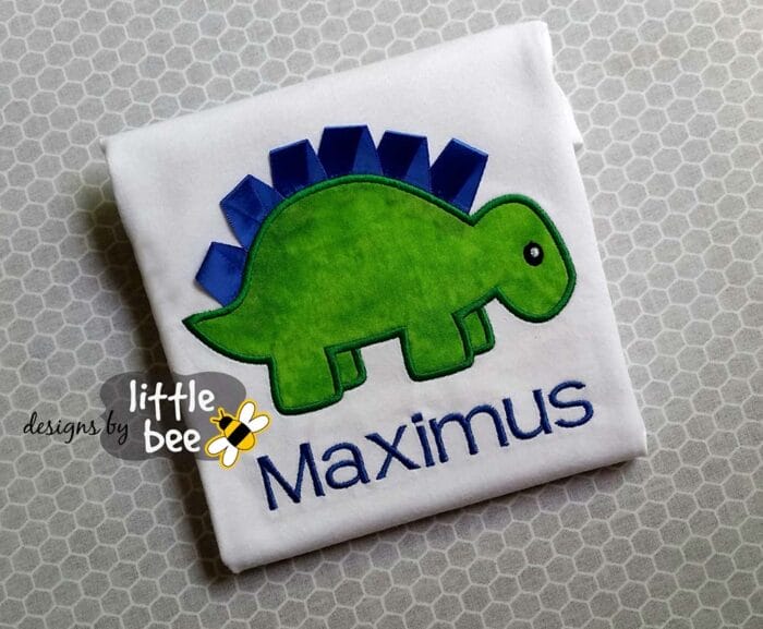 Dinosaur with Ribbon Spikes Large Hoop SET - Image 3