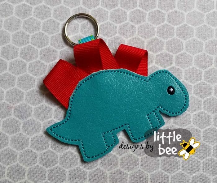 Dinosaur with Ribbon Spikes Large Hoop SET - Image 2