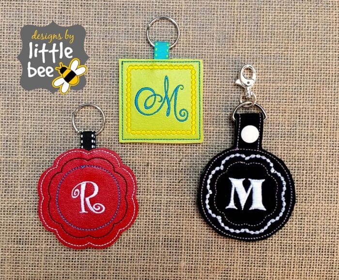 Decorative Blank Key Fob / Snap Tab Set
