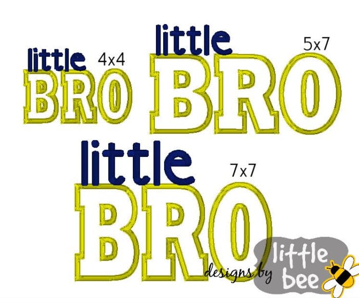 Big / Little Bro / Sis Applique Design - Image 2