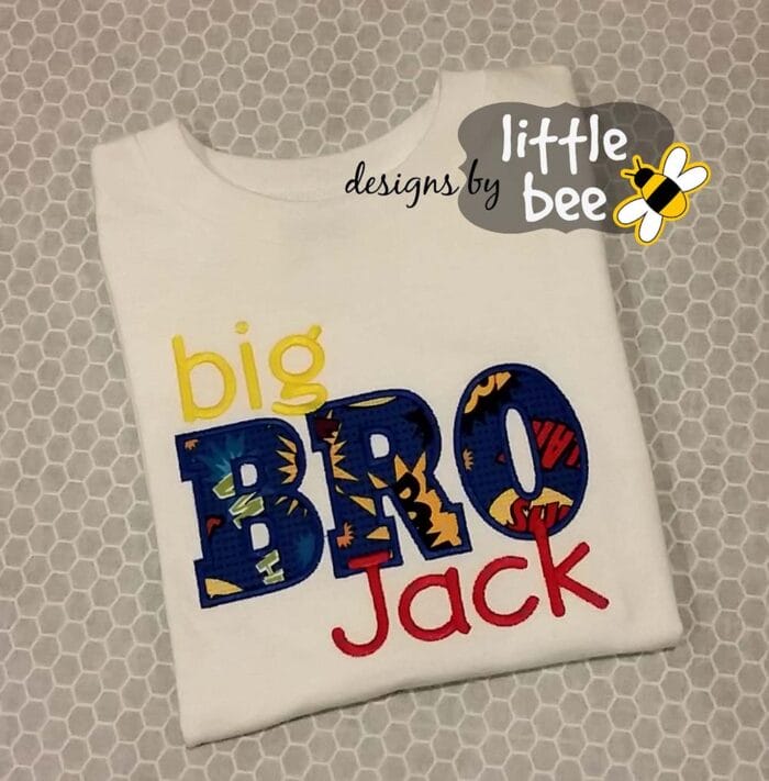 Big / Little Bro / Sis Applique Design