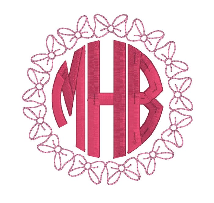 Monogram Circle Frame Bows 04 14 2017 - Image 3