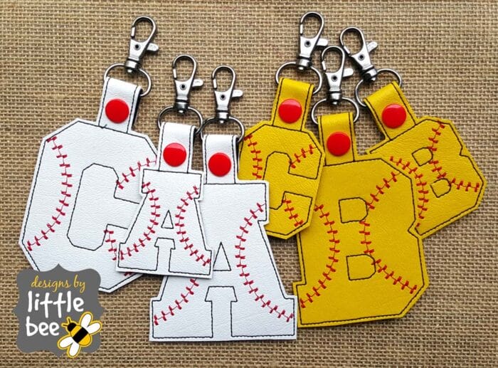 Baseball / Softball Alphabet Font Snap Tab Set