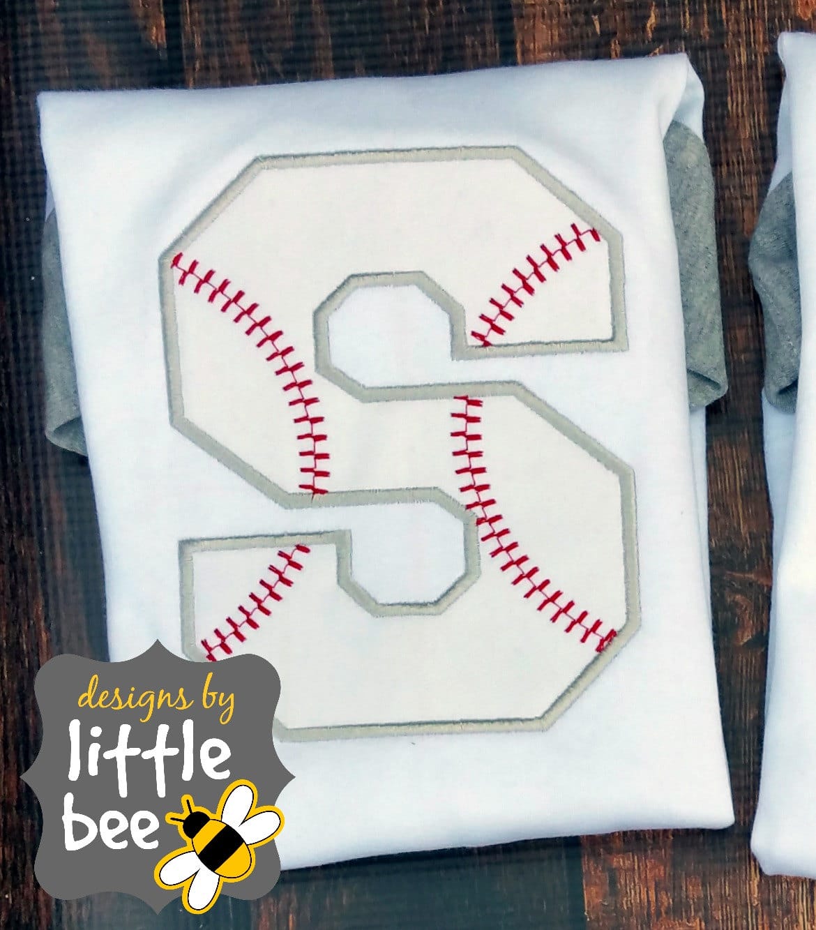 Baseball / Softball Alphabet Font Applique Set - Designs by Little Bee, image size:1170x1333