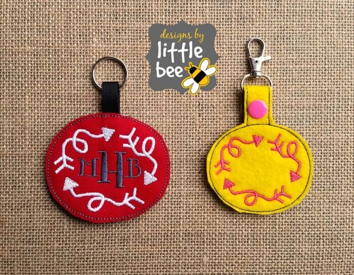 Arrow Circle Key Fob / Snap Tab Set