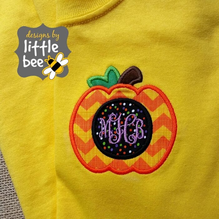 Pumpkin Monogram Applique Design