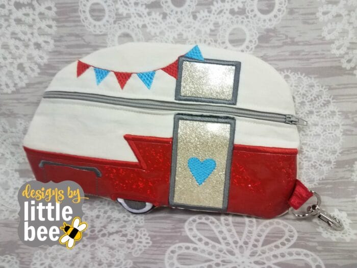 Vintage Camper ITH Zipper Bag - 5x7+ ONLY - Image 2
