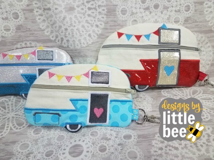 Vintage Camper ITH Zipper Bag - 5x7+ ONLY