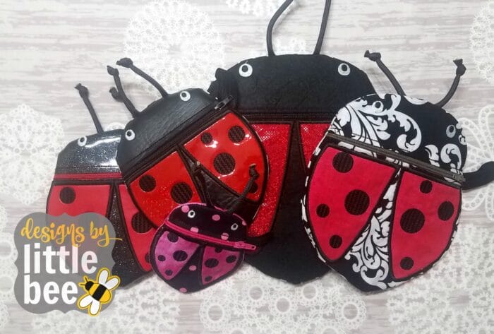 Ladybug Zipper Bag - Fully Lined