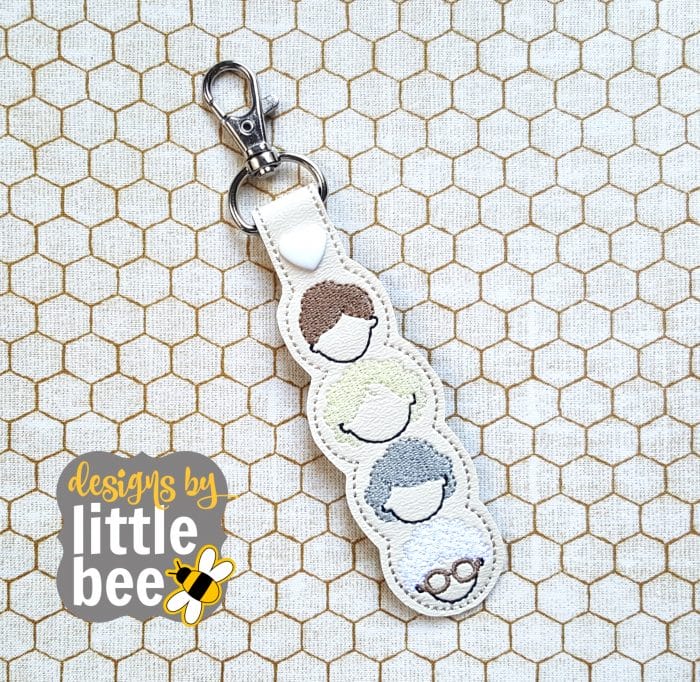 Golden Girls Snap Tab & Eyelet Key Fob