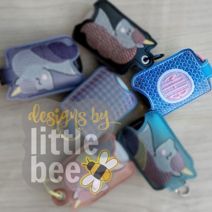 Heart and Monogram Hand Sanitizer Holder Key Fob & Snap Tab 01 19 2018 - Image 2