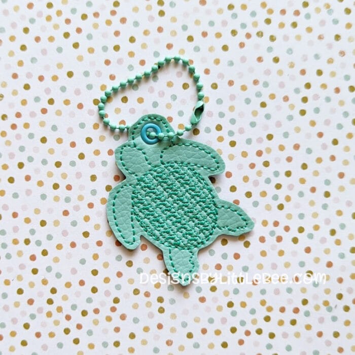 Sea Turtle Snap Tab & Eyelet Key Fob - Image 2