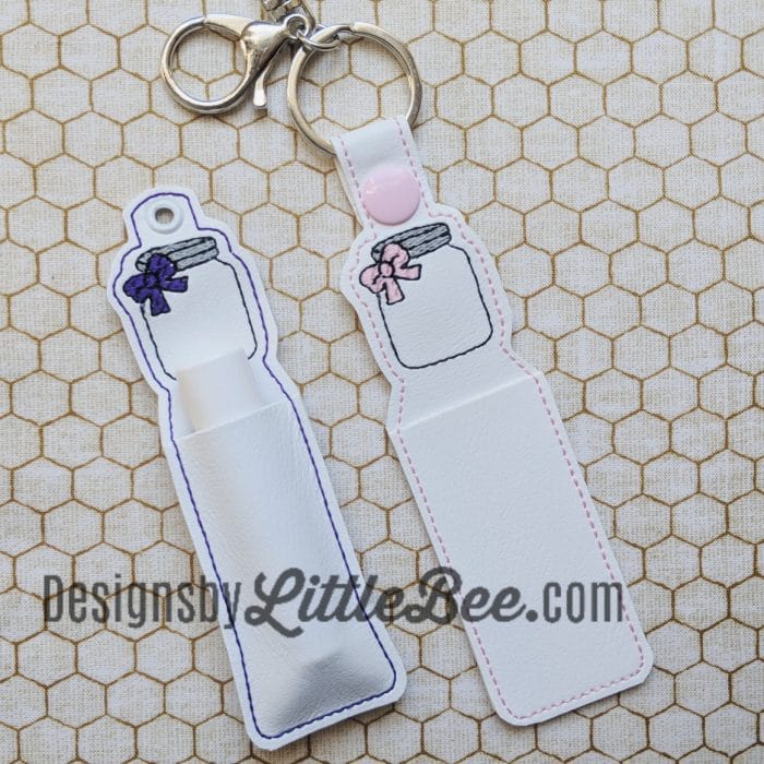 Mason / Canning Jar Lip Balm Holder - Snap Tab & Eyelet Key Fob SET 02 23 2018