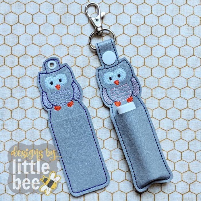 Owl Lip Balm Holder - Snap Tab & Eyelet Key Fob SET 02 23 2018