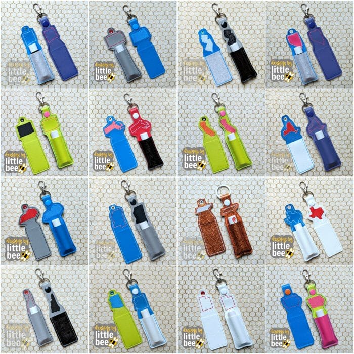 ALL 50 STATES: Lip Balm Holder - Snap Tab & Eyelet Key Fob SET 02 16 2018