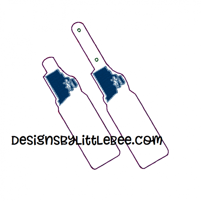 Rhode Island Lip Balm Holder - Snap Tab & Eyelet Key Fob SET 02 16 2018